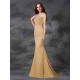 Mermaid Gorgeous Sweetheart Beading Sleeveless Long Satin Chiffon Bridesmaid Dresses