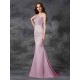 Mermaid Gorgeous Sweetheart Beading Sleeveless Long Satin Chiffon Bridesmaid Dresses