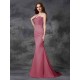 Mermaid Gorgeous Sweetheart Beading Sleeveless Long Satin Chiffon Bridesmaid Dresses