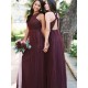 Charming Halter Tulle Sleeveless Ruffles Bridesmaid Dresses