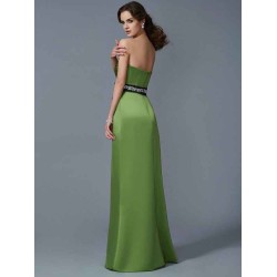 Charming Strapless Sleeveless Sash/Ribbon/Belt Long Satin Bridesmaid Dresses