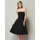 Charming Strapless Sleeveless Hand-Made Flower Short Chiffon Bridesmaid Dresses