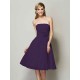 Charming Strapless Sleeveless Hand-Made Flower Short Chiffon Bridesmaid Dresses