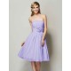 Charming Strapless Sleeveless Hand-Made Flower Short Chiffon Bridesmaid Dresses