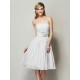 Charming Strapless Sleeveless Hand-Made Flower Short Chiffon Bridesmaid Dresses
