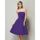 Charming Strapless Sleeveless Hand-Made Flower Short Chiffon Bridesmaid Dresses