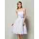 Charming Strapless Sleeveless Hand-Made Flower Short Chiffon Bridesmaid Dresses