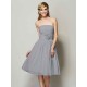 Charming Strapless Sleeveless Hand-Made Flower Short Chiffon Bridesmaid Dresses