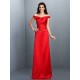 Charming Off-the-Shoulder Sleeveless Long Satin Bridesmaid Dresses