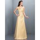 Charming Off-the-Shoulder Sleeveless Long Satin Bridesmaid Dresses