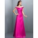 Charming Off-the-Shoulder Sleeveless Long Satin Bridesmaid Dresses