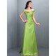 Charming Off-the-Shoulder Sleeveless Long Satin Bridesmaid Dresses