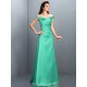 Charming Off-the-Shoulder Sleeveless Long Satin Bridesmaid Dresses