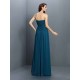 Gorgeous Sweetheart Pleats Sleeveless Long Satin Bridesmaid Dresses