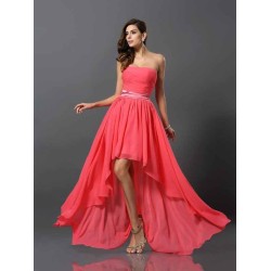 Gorgeous Sweetheart Sleeveless High Low Chiffon Bridesmaid Dresses