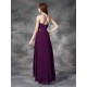 Charming Halter Ruffles Sleeveless High Low Chiffon Bridesmaid Dresses