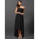 Charming Strapless Sleeveless High Low Chiffon Bridesmaid Dresses