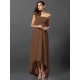 Charming Strapless Sleeveless High Low Chiffon Bridesmaid Dresses
