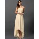 Charming Strapless Sleeveless High Low Chiffon Bridesmaid Dresses