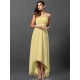 Charming Strapless Sleeveless High Low Chiffon Bridesmaid Dresses