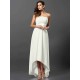 Charming Strapless Sleeveless High Low Chiffon Bridesmaid Dresses