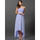 Charming Strapless Sleeveless High Low Chiffon Bridesmaid Dresses