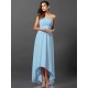 Charming Strapless Sleeveless High Low Chiffon Bridesmaid Dresses