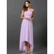 Charming Strapless Sleeveless High Low Chiffon Bridesmaid Dresses