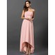 Charming Strapless Sleeveless High Low Chiffon Bridesmaid Dresses