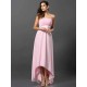 Charming Strapless Sleeveless High Low Chiffon Bridesmaid Dresses