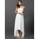 Charming Strapless Sleeveless High Low Chiffon Bridesmaid Dresses
