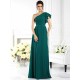 Charming One Shoulder Ruffles Sleeveless Long Chiffon Bridesmaid Dresses