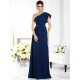 Charming One Shoulder Ruffles Sleeveless Long Chiffon Bridesmaid Dresses