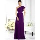 Charming One Shoulder Ruffles Sleeveless Long Chiffon Bridesmaid Dresses