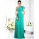 Charming One Shoulder Ruffles Sleeveless Long Chiffon Bridesmaid Dresses