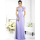 Charming One Shoulder Ruffles Sleeveless Long Chiffon Bridesmaid Dresses