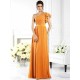 Charming One Shoulder Ruffles Sleeveless Long Chiffon Bridesmaid Dresses