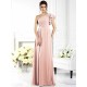 Charming One Shoulder Ruffles Sleeveless Long Chiffon Bridesmaid Dresses