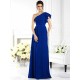 Charming One Shoulder Ruffles Sleeveless Long Chiffon Bridesmaid Dresses