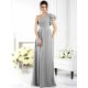 Charming One Shoulder Ruffles Sleeveless Long Chiffon Bridesmaid Dresses