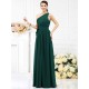 Charming One Shoulder Sash/Ribbon/Belt Sleeveless Long Chiffon Bridesmaid Dresses