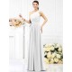 Charming One Shoulder Sash/Ribbon/Belt Sleeveless Long Chiffon Bridesmaid Dresses