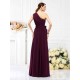 Charming One Shoulder Sash/Ribbon/Belt Sleeveless Long Chiffon Bridesmaid Dresses
