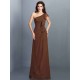 Charming One Shoulder Pleats Sleeveless Long Chiffon Bridesmaid Dresses