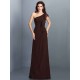 Charming One Shoulder Pleats Sleeveless Long Chiffon Bridesmaid Dresses