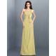 Charming One Shoulder Pleats Sleeveless Long Chiffon Bridesmaid Dresses