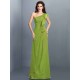 Charming One Shoulder Pleats Sleeveless Long Chiffon Bridesmaid Dresses