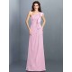 Charming One Shoulder Pleats Sleeveless Long Chiffon Bridesmaid Dresses