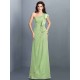 Charming One Shoulder Pleats Sleeveless Long Chiffon Bridesmaid Dresses