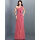 Charming One Shoulder Pleats Sleeveless Long Chiffon Bridesmaid Dresses